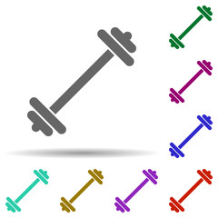Poster - Dumbbells, training in multi color style icon. Simple glyph, flat vector of business icons for ui and ux, website or mobile application