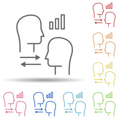 Aufkleber - Hands, signal, arrow in multi color style icon. Simple thin line, outline vector of business icons for ui and ux, website or mobile application