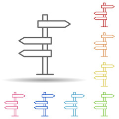 Poster - Direction, arrow in multi color style icon. Simple thin line, outline vector of business icons for ui and ux, website or mobile application