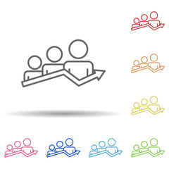 Aufkleber - Selection of the best employee line in multi color style icon. Simple thin line, outline vector of business organisation icons for ui and ux, website or mobile application