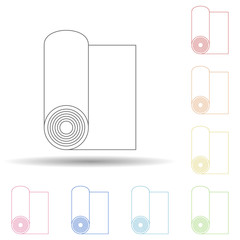 Poster - Camping mat colored in multi color style icon. Simple thin line, outline vector of camping icons for ui and ux, website or mobile application