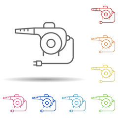 Aufkleber - Air blower carwash in multi color style icon. Simple thin line, outline vector of car wash icons for ui and ux, website or mobile application