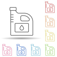 Poster - Chemical carwash in multi color style icon. Simple thin line, outline vector of car wash icons for ui and ux, website or mobile application