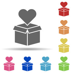 Aufkleber - Charity, birthday and party in multi color style icon. Simple glyph, flat vector of charity icons for ui and ux, website or mobile application