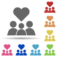 Aufkleber - Charity, avatar in multi color style icon. Simple glyph, flat vector of charity icons for ui and ux, website or mobile application