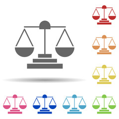 Aufkleber - Balance libra in multi color style icon. Simple glyph, flat vector of charity icons for ui and ux, website or mobile application