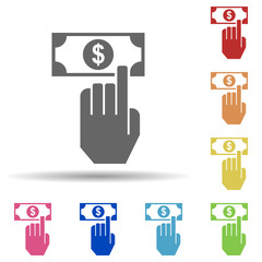 Aufkleber - Charity, business in multi color style icon. Simple glyph, flat vector of charity icons for ui and ux, website or mobile application