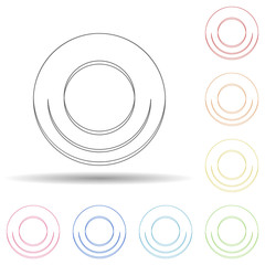 Aufkleber - rubber circle flat in multi color style icon. Simple thin line, outline vector of Summer icons for ui and ux, website or mobile application