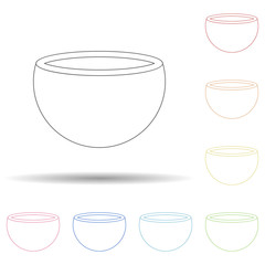 Poster - coconut flat in multi color style icon. Simple thin line, outline vector of Summer icons for ui and ux, website or mobile application