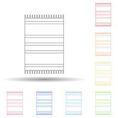Poster - beach plaid flat in multi color style icon. Simple thin line, outline vector of Summer icons for ui and ux, website or mobile application