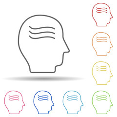 Poster - Sickness, disease, medical in multi color style icon. Simple thin line, outline vector of charity icons for ui and ux, website or mobile application