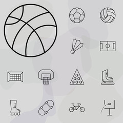Poster - basketball icon. Sport icons universal set for web and mobile