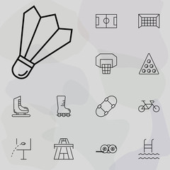 Poster - shuttlecock icon. Sport icons universal set for web and mobile
