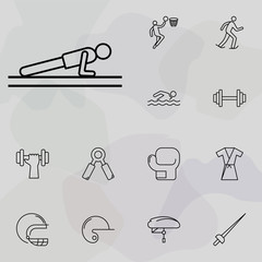 Poster - sport exercise icon. Sport icons universal set for web and mobile