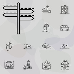 Poster - road sign icon. summer holiday and Travel icons universal set for web and mobile
