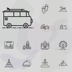 Poster - tourist van icon. summer holiday and Travel icons universal set for web and mobile