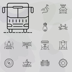 Canvas Print - bus icon. summer holiday and Travel icons universal set for web and mobile