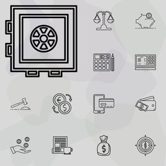 Poster - safe box deposit icon. banking and finance icons universal set for web and mobile