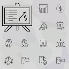 Poster - financial plan icon. banking and finance icons universal set for web and mobile