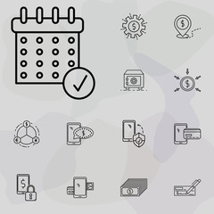 Poster - financial planner icon. banking and finance icons universal set for web and mobile