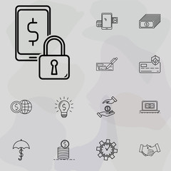 Poster - mobile accounting icon. banking and finance icons universal set for web and mobile