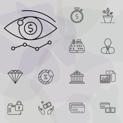 Poster - analytics view icon. banking and finance icons universal set for web and mobile