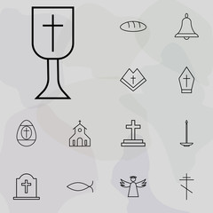 Poster - Grail icon. religion icons universal set for web and mobile