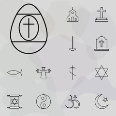 Poster - Easter egg icon. religion icons universal set for web and mobile