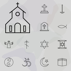 Poster - church icon. religion icons universal set for web and mobile