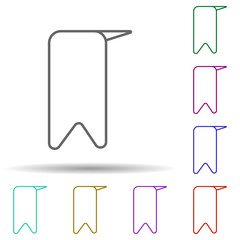Poster - Bookmark multi color icon. Simple thin line, outline vector of web icons for ui and ux, website or mobile application