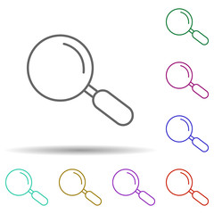 Poster - Search sign multi color icon. Simple thin line, outline vector of web icons for ui and ux, website or mobile application