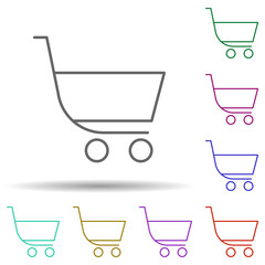 Poster - Shopping sign multi color icon. Simple thin line, outline vector of web icons for ui and ux, website or mobile application