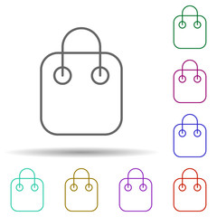 Poster - Shopping bag multi color icon. Simple thin line, outline vector of web icons for ui and ux, website or mobile application