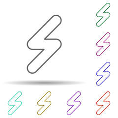 Poster - Lighting multi color icon. Simple thin line, outline vector of web icons for ui and ux, website or mobile application
