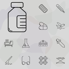 Poster - medicine bottle icon. medicine icons universal set for web and mobile