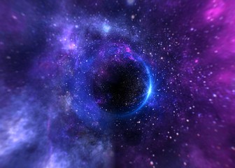 Wall Mural - black hole, science fiction wallpaper. beauty of deep space. colorful graphics for background, like 