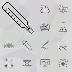 Aufkleber - thermometer icon. medicine icons universal set for web and mobile