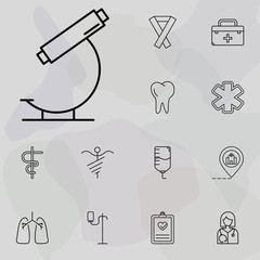 Poster - microscope icon. medicine icons universal set for web and mobile