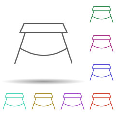 Sticker - chair multi color style icon. Simple thin line, outline vector of furniture icons for ui and ux, website or mobile application