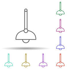 Poster - lamp multi color style icon. Simple thin line, outline vector of furniture icons for ui and ux, website or mobile application