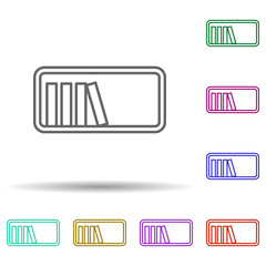 Poster - bookshelf multi color style icon. Simple thin line, outline vector of furniture icons for ui and ux, website or mobile application