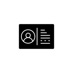 Poster - Business card information icon. Simple connection sign icons for ui and ux, website or mobile application