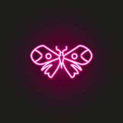 Poster - butterfly neon style icon. Simple thin line, outline vector of butterfly icons for ui and ux, website or mobile application