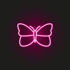 Poster - butterfly neon style icon. Simple thin line, outline vector of butterfly icons for ui and ux, website or mobile application