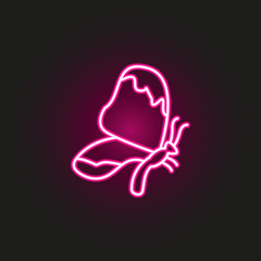 Poster - butterfly neon style icon. Simple thin line, outline vector of butterfly icons for ui and ux, website or mobile application