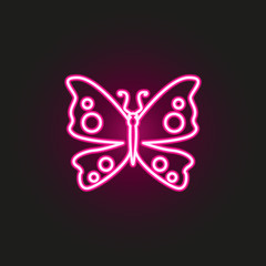 Poster - butterfly neon style icon. Simple thin line, outline vector of butterfly icons for ui and ux, website or mobile application