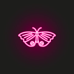 Poster - butterfly neon style icon. Simple thin line, outline vector of butterfly icons for ui and ux, website or mobile application