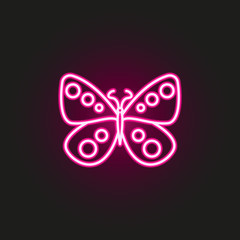 Poster - butterfly neon style icon. Simple thin line, outline vector of butterfly icons for ui and ux, website or mobile application