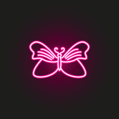 Poster - butterfly neon style icon. Simple thin line, outline vector of butterfly icons for ui and ux, website or mobile application