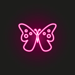 Poster - butterfly neon style icon. Simple thin line, outline vector of butterfly icons for ui and ux, website or mobile application